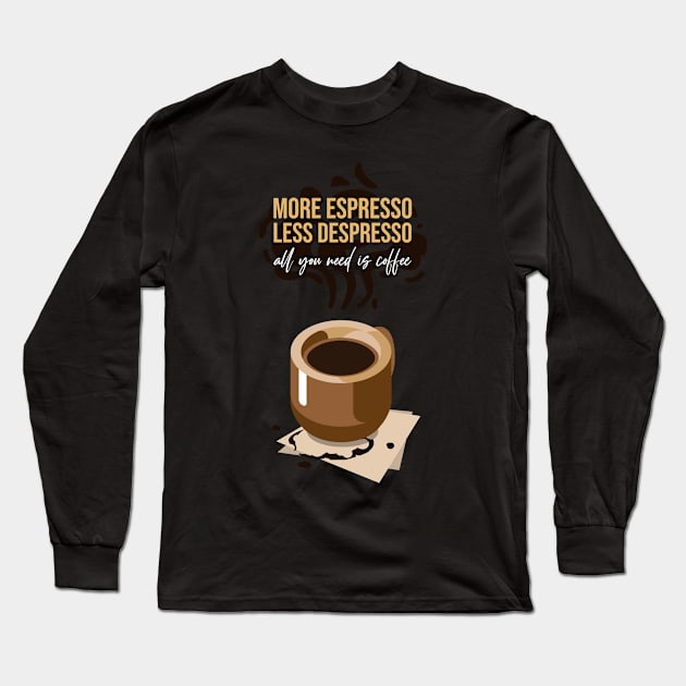 Espresso Coffee Lover barista Long Sleeve T-Shirt by Tip Top Tee's